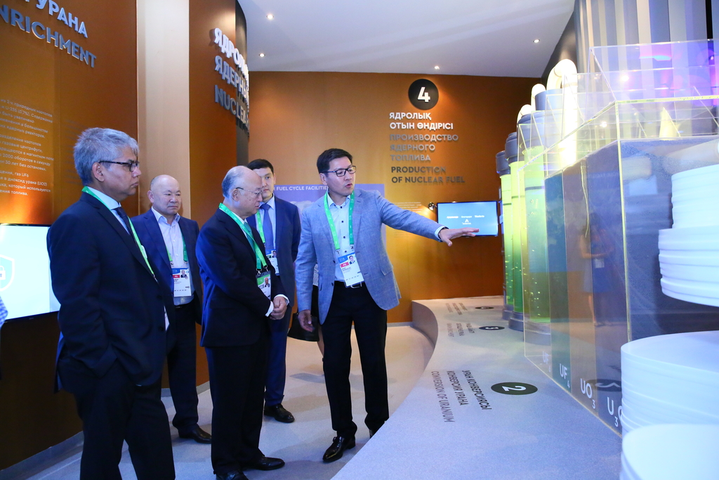 The Head of IAEA  Yukiya Amano visited Nuclear pavilion, Astana EXPO-2017