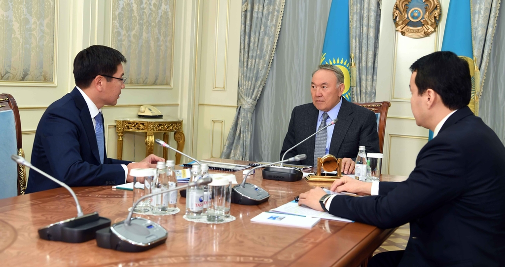 Head of the State had a meeting with Askar Zhumagaliyev, Chairman of the Board of Kazatomprom JSC 
